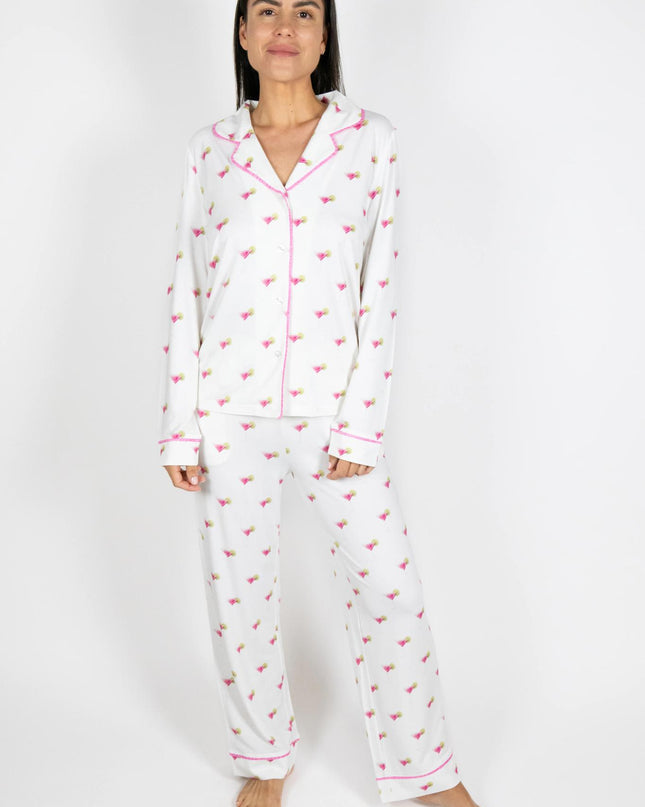 Grace printed long pajama set
