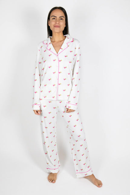 Grace printed long pajama set