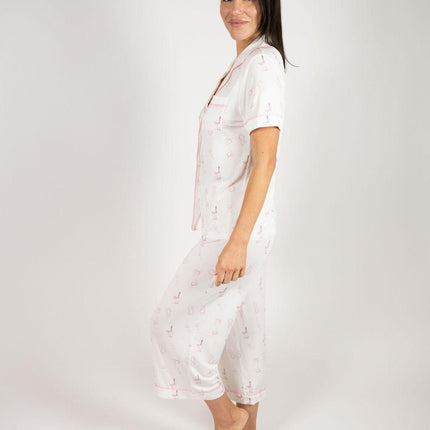 Jolene cropped printed pajama set