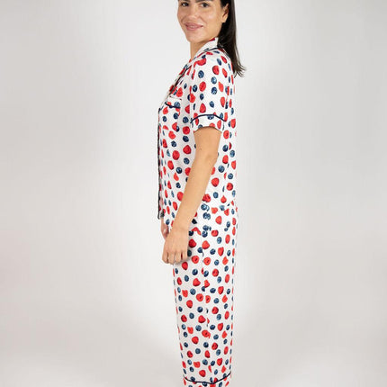 Jolene cropped printed pajama set