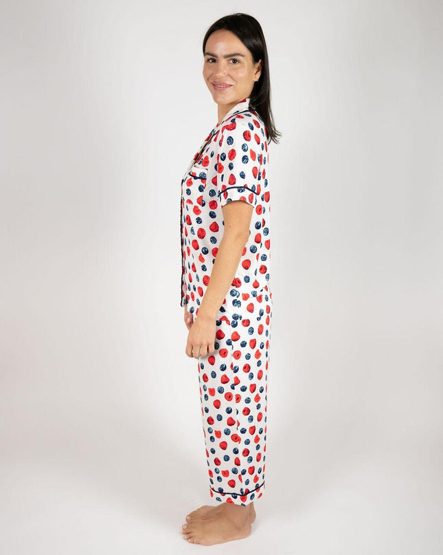 Jolene cropped printed pajama set
