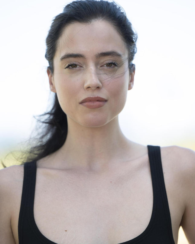Ribbed tank top with shelf bra in black