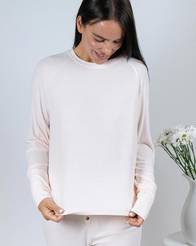 Ribbed long sleeve top
