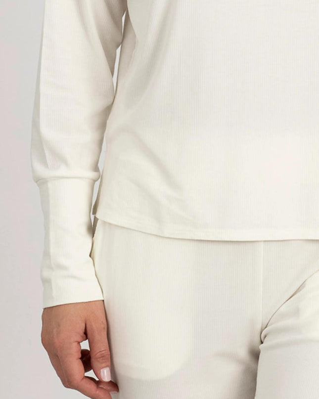 Ribbed long sleeve top