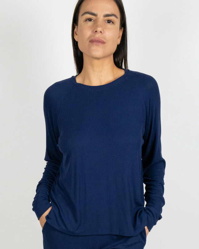 Ribbed long sleeve top