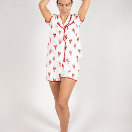 Cute stitching short pajama set