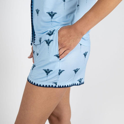 Cute stitching short pajama set