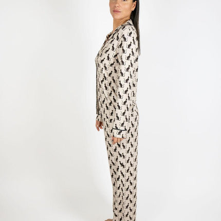 Grace printed long pajama set