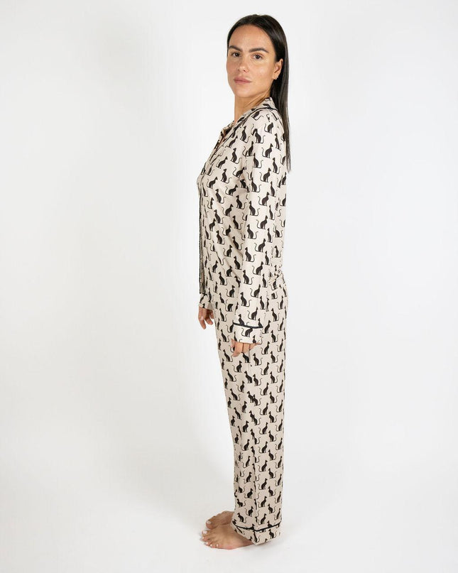 Grace printed long pajama set
