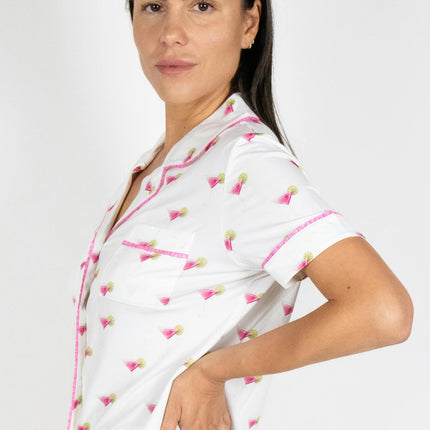 Jolene cropped printed pajama set
