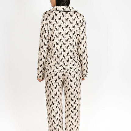 Grace printed long pajama set