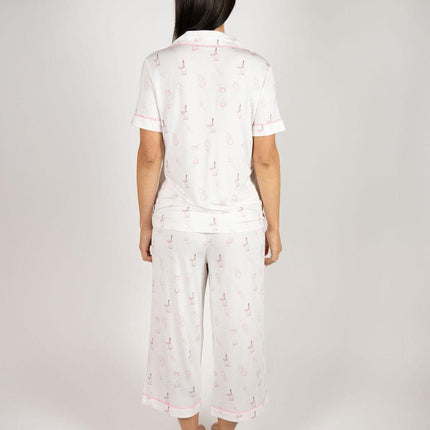 Jolene cropped printed pajama set