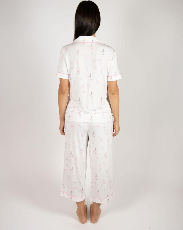 Jolene cropped printed pajama set