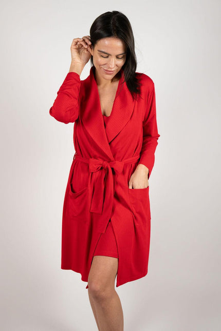 Cannes pinstripe robe