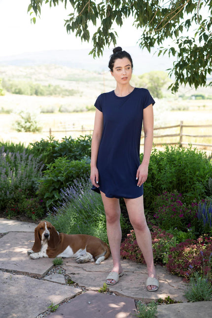 Restless lounger dress with shelf bra