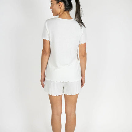 Cotton jacquard short set