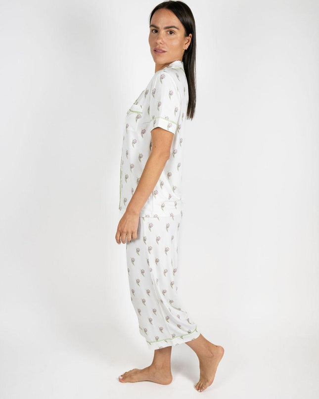 Jolene cropped printed pajama set