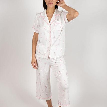 Jolene cropped printed pajama set
