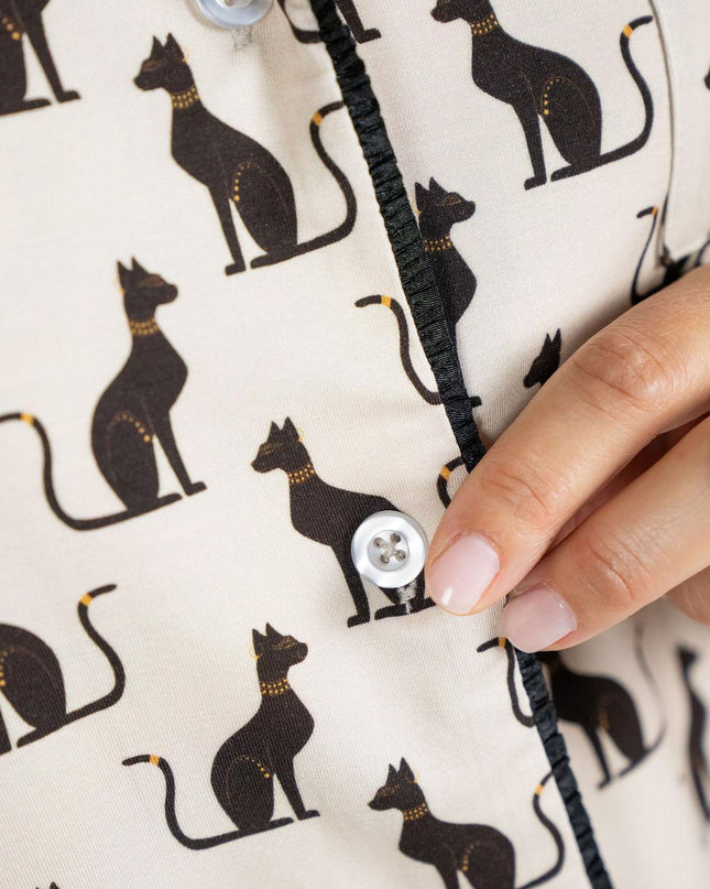 Grace printed long pajama set