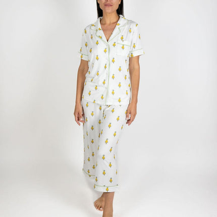 Jolene cropped printed pajama set