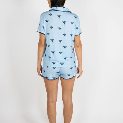 Cute stitching short pajama set