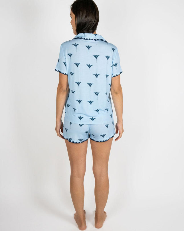 Cute stitching short pajama set