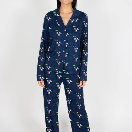 Grace printed long pajama set