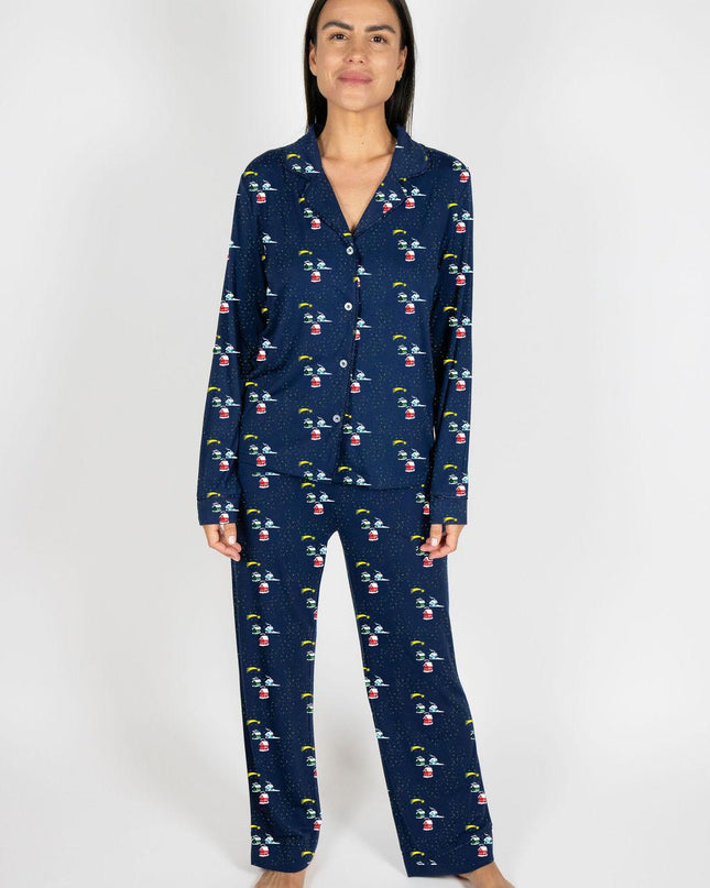Grace printed long pajama set