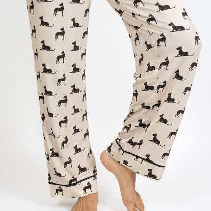 Grace printed long pajama set