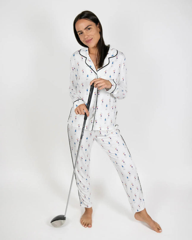 Jolene long printed pajama set