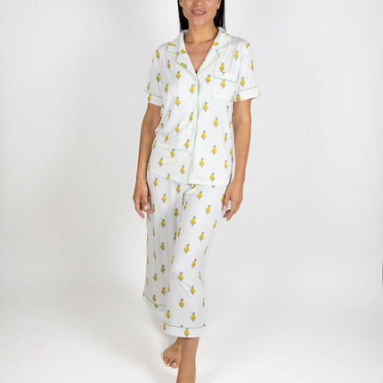 Jolene cropped printed pajama set