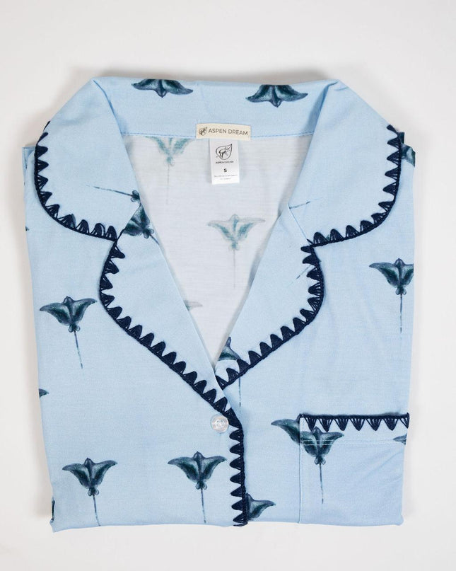 Cute stitching short pajama set