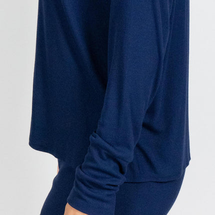 Ribbed long sleeve top