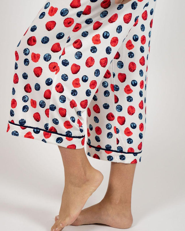 Jolene cropped printed pajama set