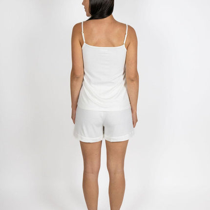 Cannes pinstripe shorty set