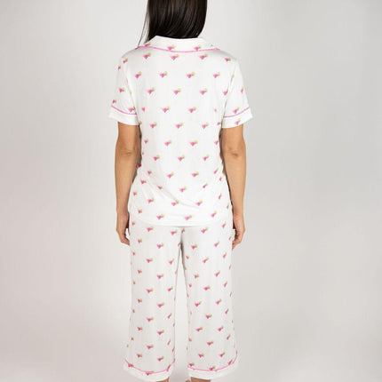 Jolene cropped printed pajama set