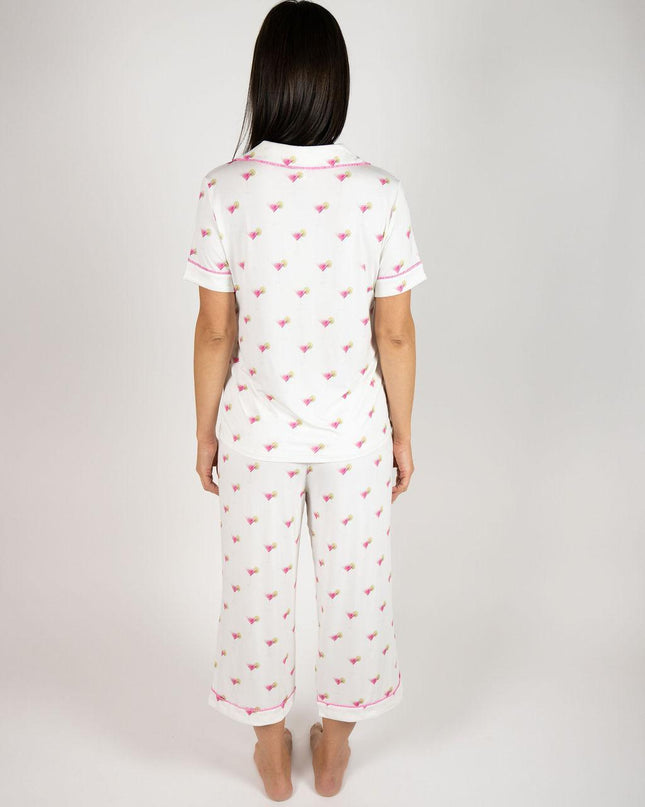 Jolene cropped printed pajama set