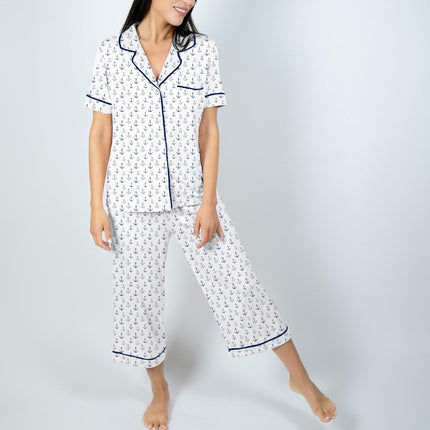 Jolene cropped printed pajama set