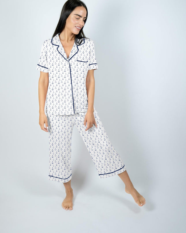 Jolene cropped printed pajama set
