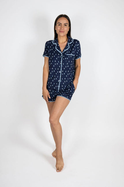 Cute stitching short pajama set