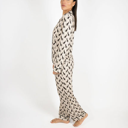 Grace printed long pajama set