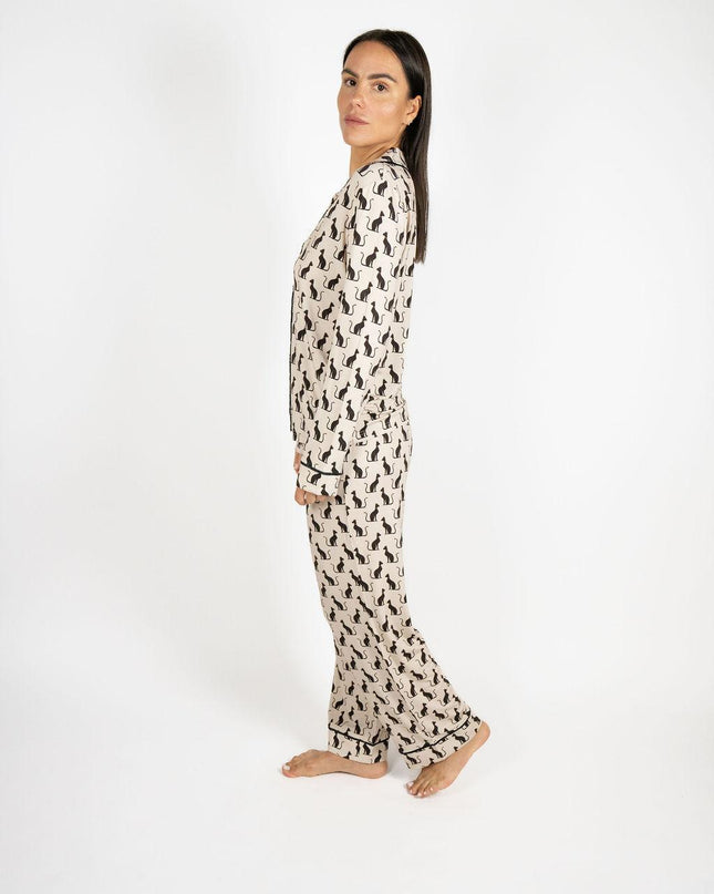 Grace printed long pajama set