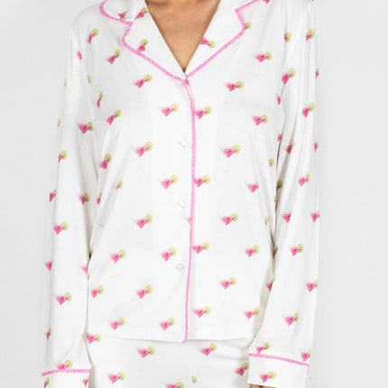 Grace printed long pajama set