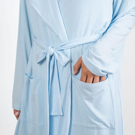 Cannes pinstripe robe
