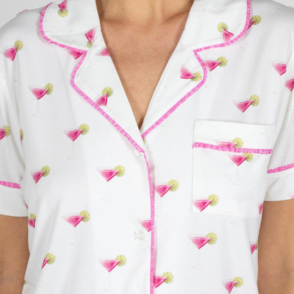 Jolene cropped printed pajama set