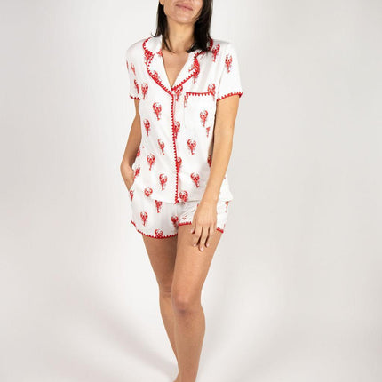Cute stitching short pajama set