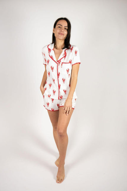 Cute stitching short pajama set