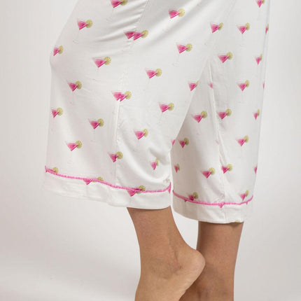 Jolene cropped printed pajama set