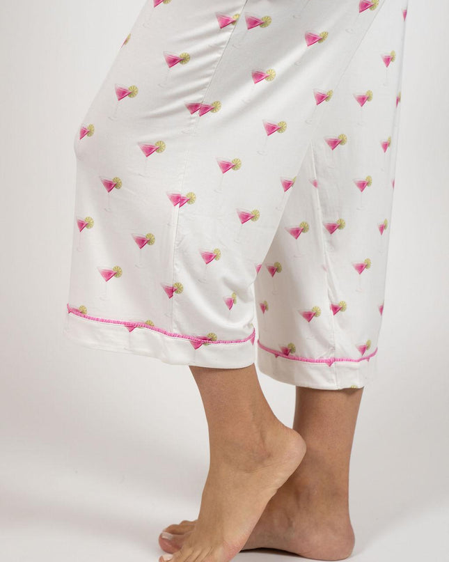 Jolene cropped printed pajama set