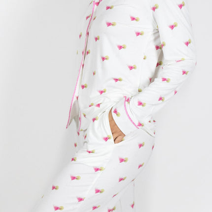 Grace printed long pajama set